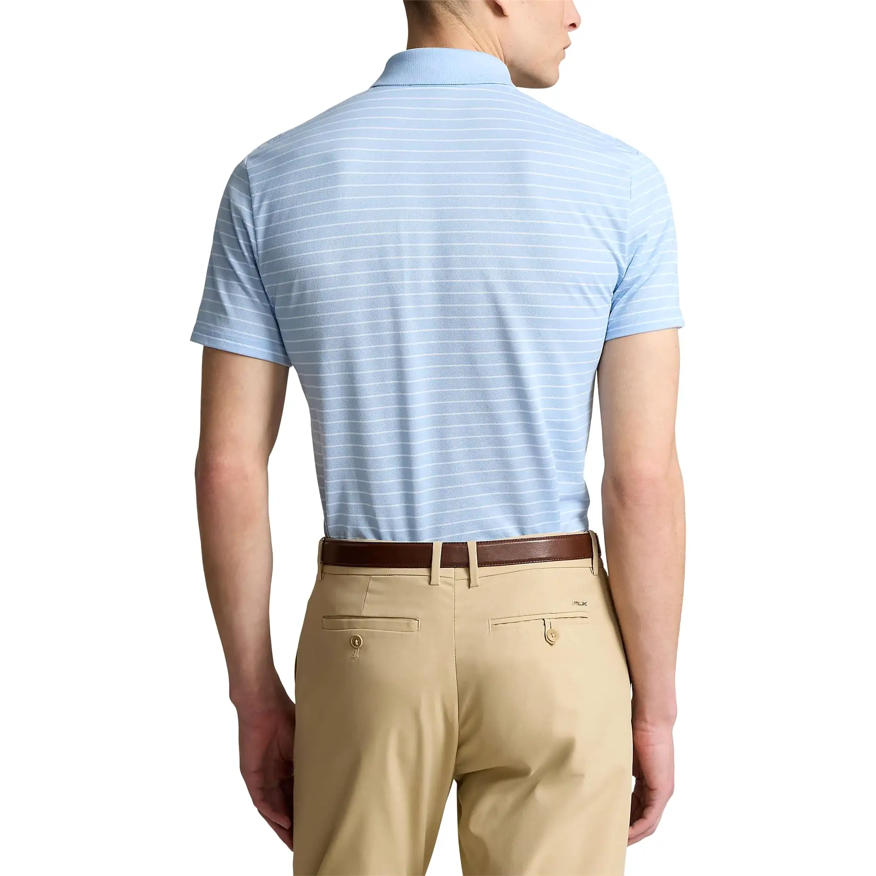 RLX Tailored Fit Tour Pique Stripe Polo Blue/White - SS24