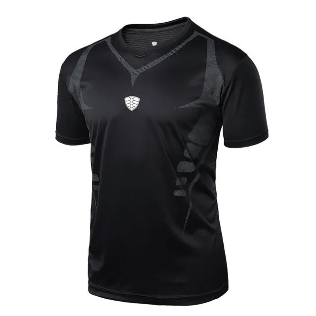 Running Sports Short Sleeve Gym Workout Training Tees T-Shirt for Men