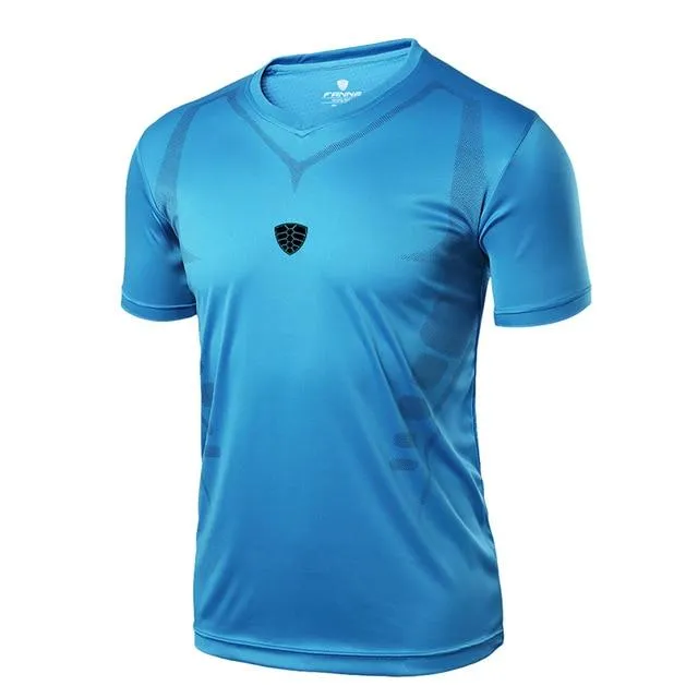 Running Sports Short Sleeve Gym Workout Training Tees T-Shirt for Men