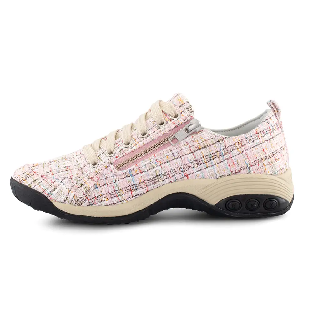 Sienna Prints Women's Side Zip Sport Casual Shoe