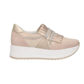 Slip-on NeroGiardini donna con frangia