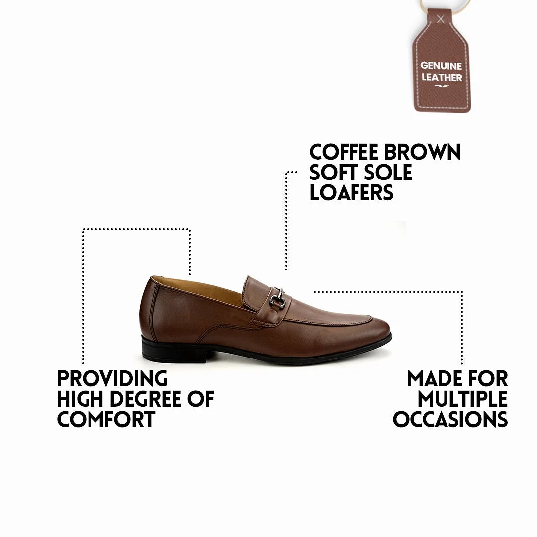 Smart & Sleek Loafers-Coffee