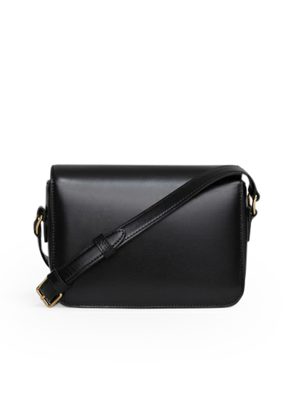 TRIOMPHE TEEN BAG IN SCHWARZ SHINY CALF LEATHER