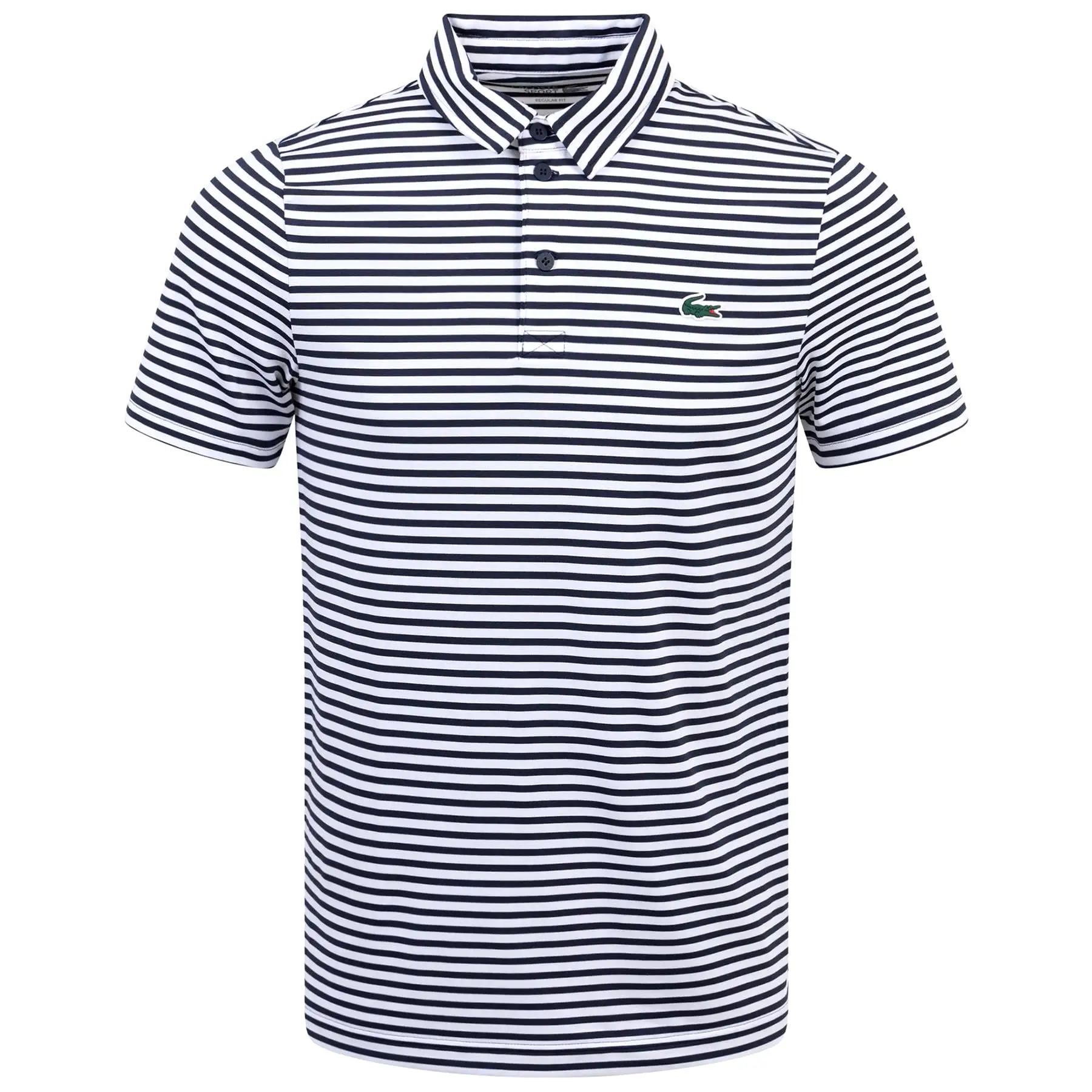 Ultra-Dry Regular Fit Stretch Golf Stripe Polo Navy/White - SS24