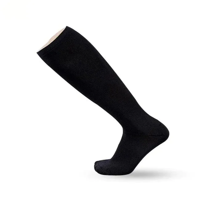 Unisex Casual Black High Crew Blood Circulation Therapy Socks