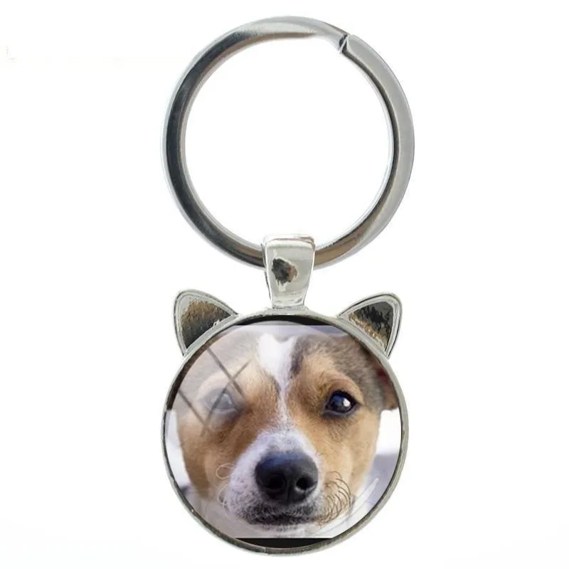 Unisex Fashion Lovely Jack Russell Dog Cat Ear Handmade Great Idea Keychain