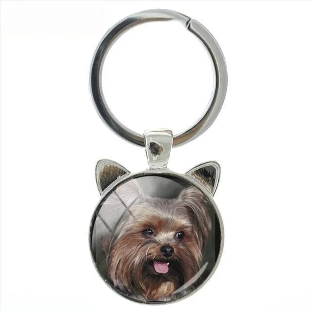 Unisex Fashion Lovely Jack Russell Dog Cat Ear Handmade Great Idea Keychain