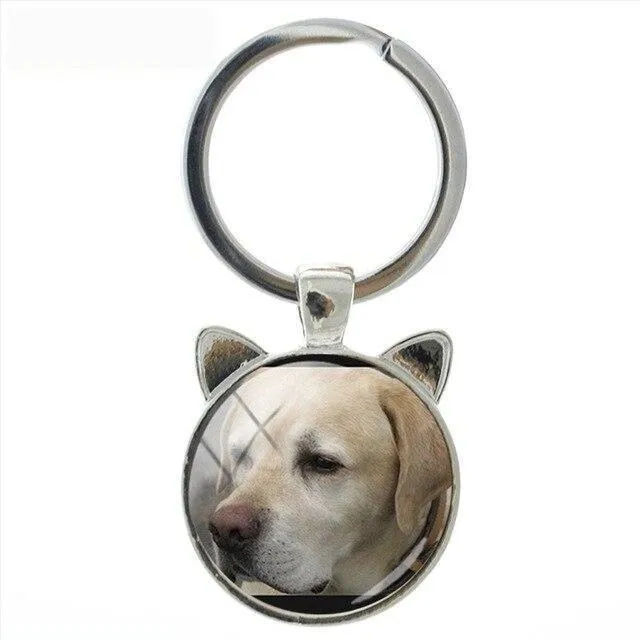 Unisex Fashion Lovely Jack Russell Dog Cat Ear Handmade Great Idea Keychain