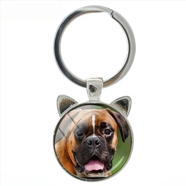 Unisex Fashion Lovely Jack Russell Dog Cat Ear Handmade Great Idea Keychain