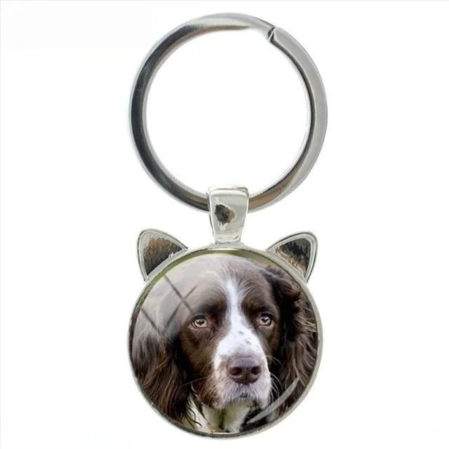 Unisex Fashion Lovely Jack Russell Dog Cat Ear Handmade Great Idea Keychain